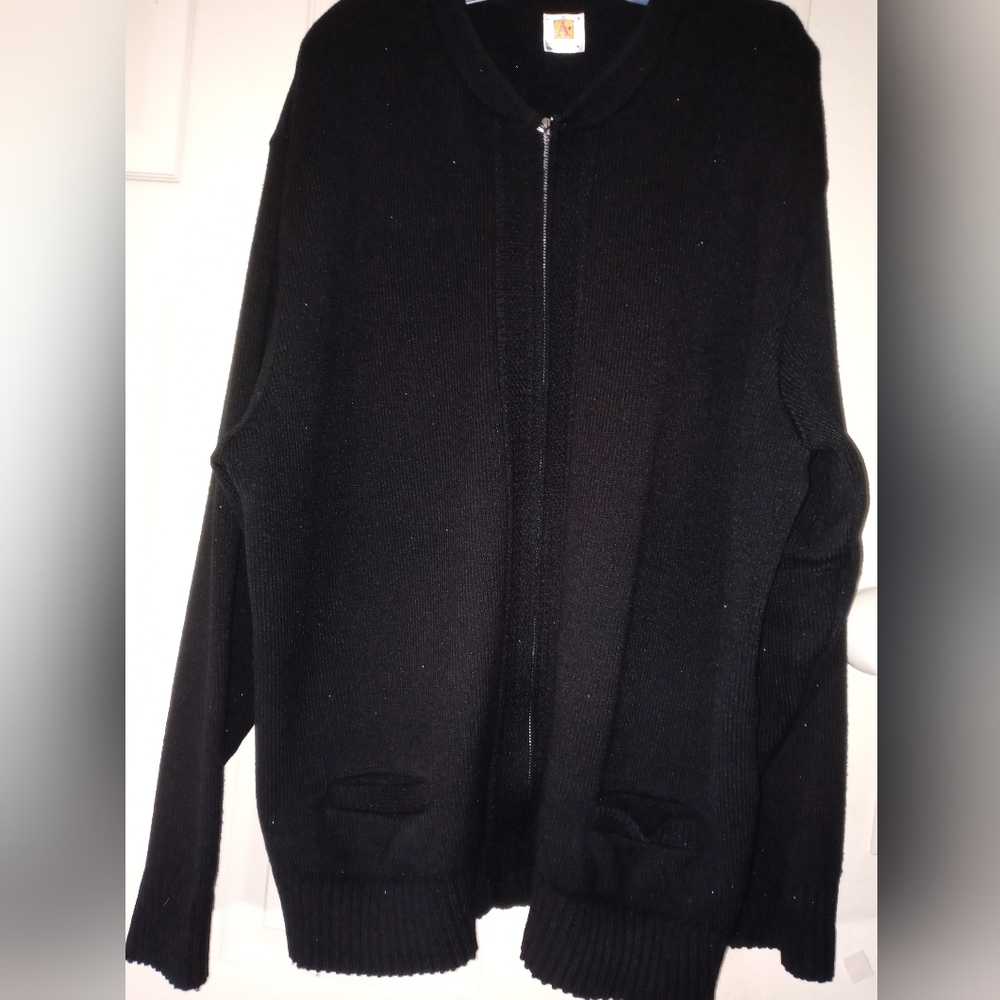 A+ 100% Low Pill Acrylic Zip Up Cardigan Size Large